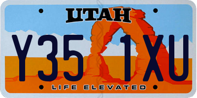 UT license plate Y351XU