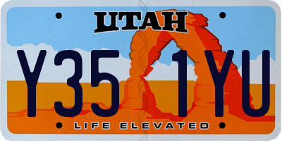 UT license plate Y351YU