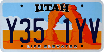 UT license plate Y351YV