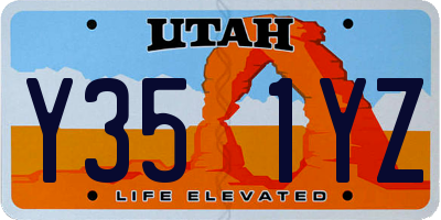UT license plate Y351YZ