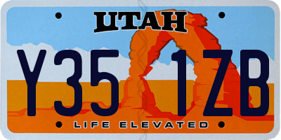 UT license plate Y351ZB