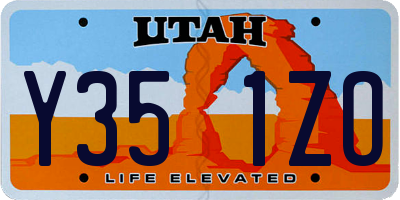 UT license plate Y351ZO