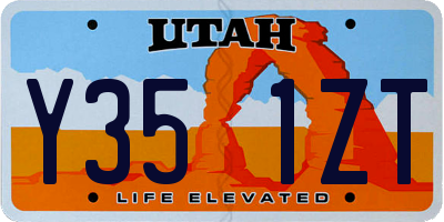 UT license plate Y351ZT