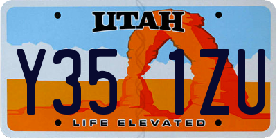 UT license plate Y351ZU