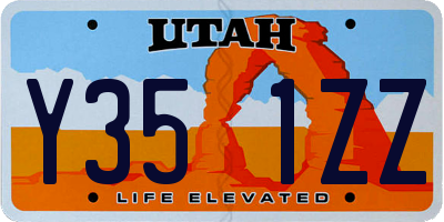 UT license plate Y351ZZ