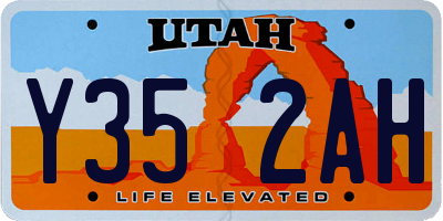 UT license plate Y352AH
