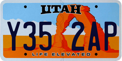UT license plate Y352AP