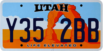 UT license plate Y352BB