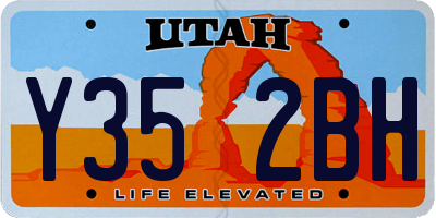 UT license plate Y352BH