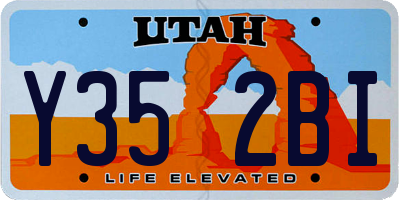 UT license plate Y352BI