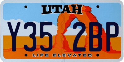 UT license plate Y352BP