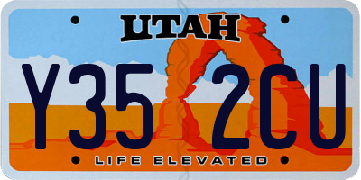 UT license plate Y352CU