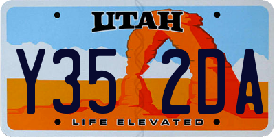 UT license plate Y352DA