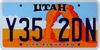 UT license plate Y352DN