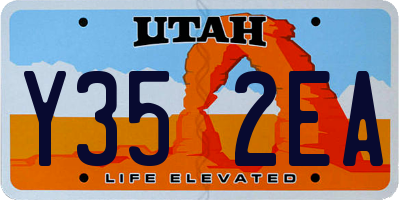 UT license plate Y352EA