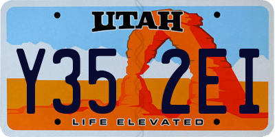 UT license plate Y352EI