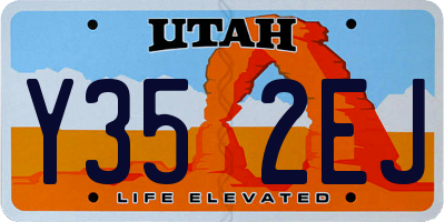 UT license plate Y352EJ