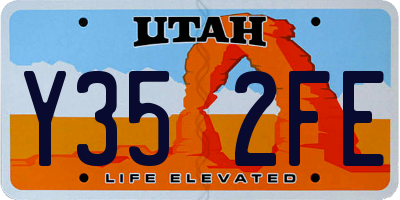 UT license plate Y352FE