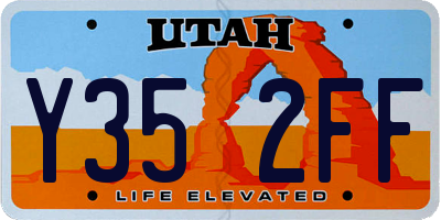 UT license plate Y352FF