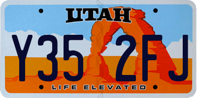 UT license plate Y352FJ
