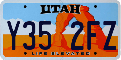 UT license plate Y352FZ