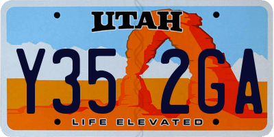UT license plate Y352GA