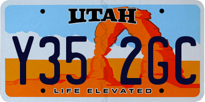 UT license plate Y352GC