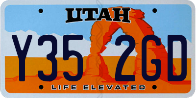 UT license plate Y352GD