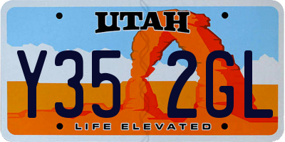 UT license plate Y352GL