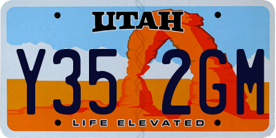UT license plate Y352GM