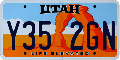 UT license plate Y352GN