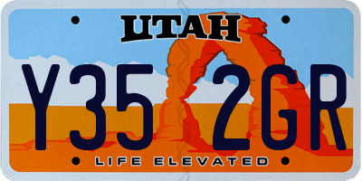 UT license plate Y352GR