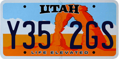 UT license plate Y352GS