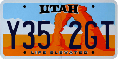 UT license plate Y352GT