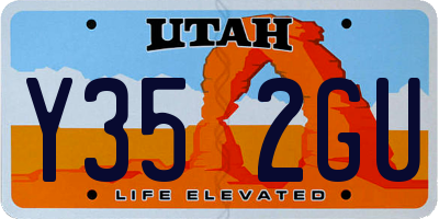 UT license plate Y352GU