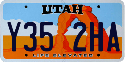 UT license plate Y352HA