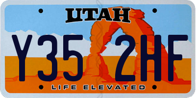 UT license plate Y352HF