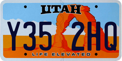 UT license plate Y352HQ