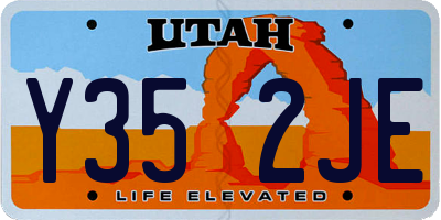 UT license plate Y352JE