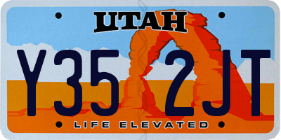 UT license plate Y352JT