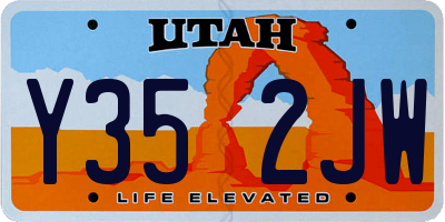 UT license plate Y352JW