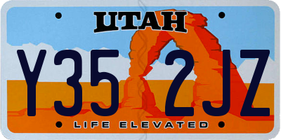 UT license plate Y352JZ