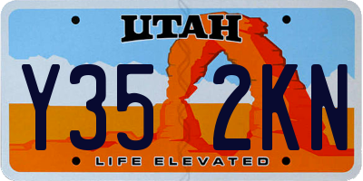 UT license plate Y352KN