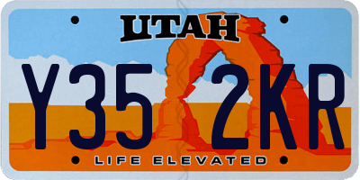 UT license plate Y352KR