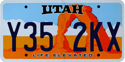 UT license plate Y352KX