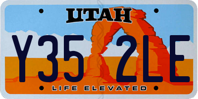 UT license plate Y352LE