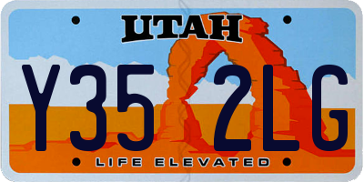 UT license plate Y352LG