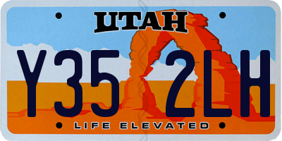 UT license plate Y352LH