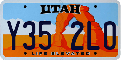 UT license plate Y352LO