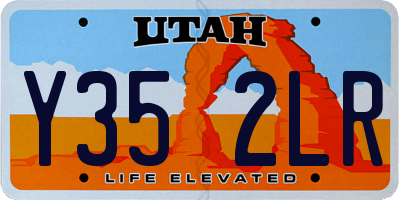 UT license plate Y352LR